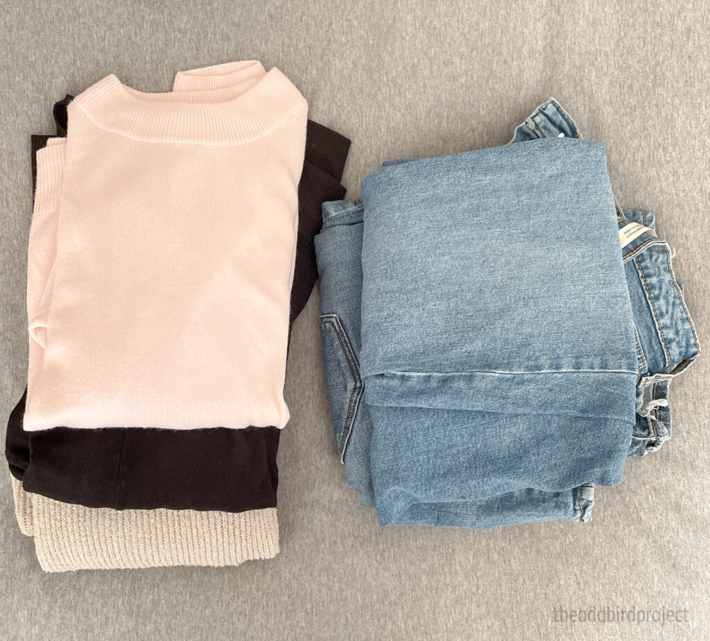 image of jeans and sweaters