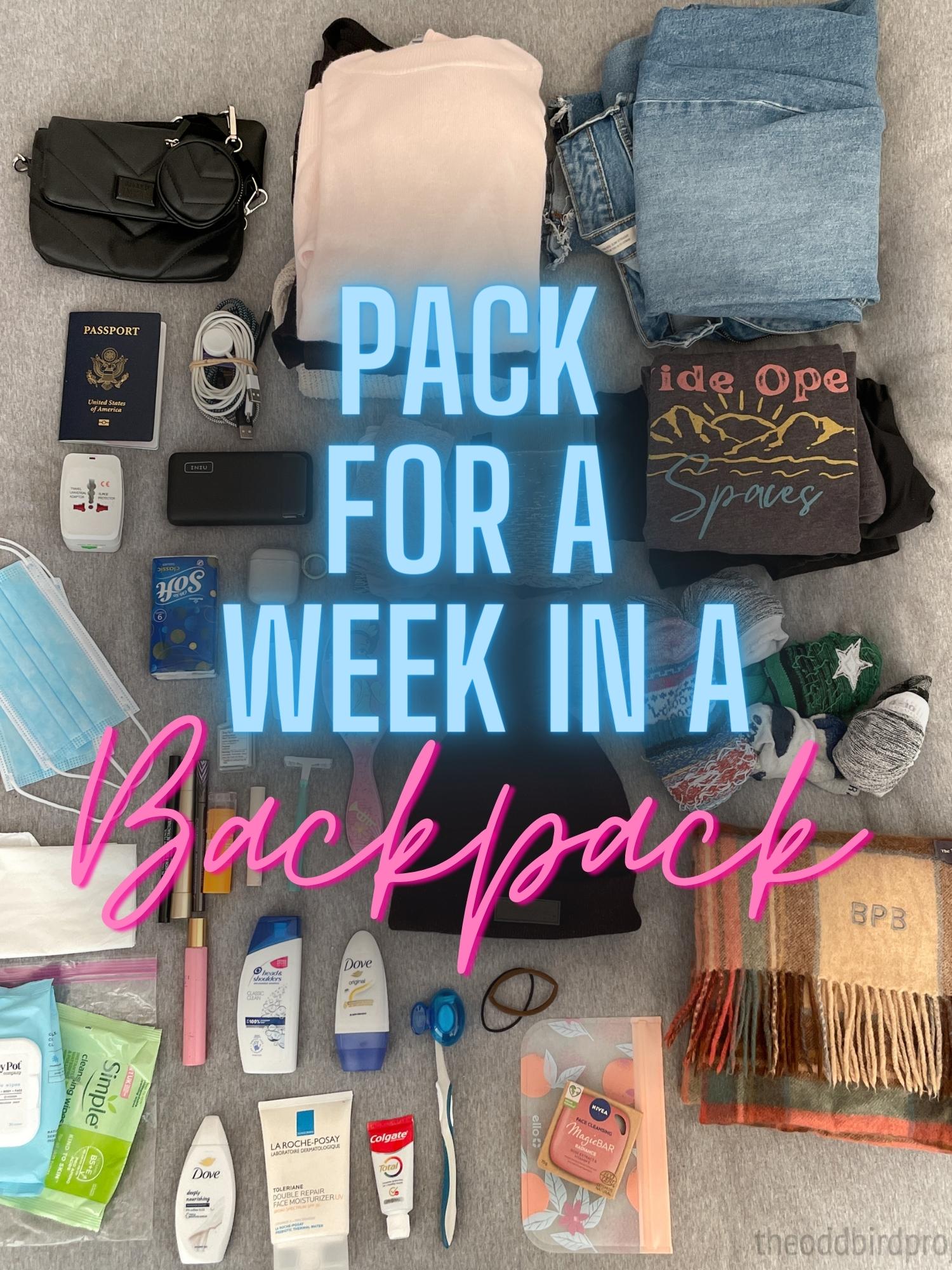 graphic for packing light to travel